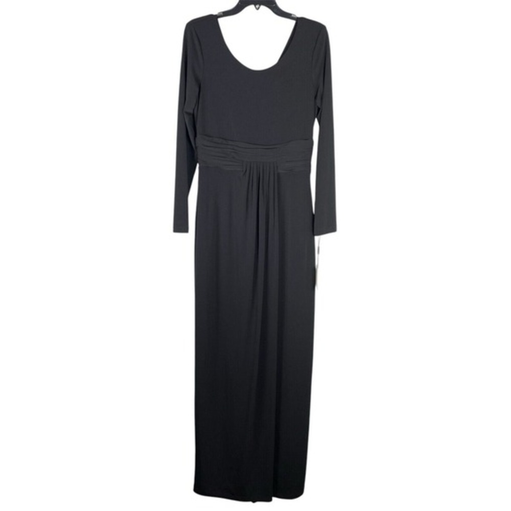 Calvin Klein Womans Black Dress sz‎ 6 Long Sleeve Solid Evening Wear Formal NEW